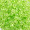 close up view of a pile of 12mm Green Crackle Bubblegum Beads