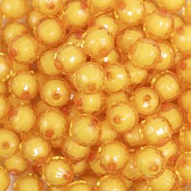 12mm Mustard Yellow Transparent Bead in a Bead Bubblegum Beads