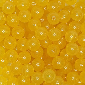 12mm Mustard Jelly Acrylic Bubblegum Beads - 20 Count