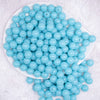 top view of a pile of 12mm Light Neon Blue Acrylic Bubblegum Beads - 20 & 50 Count