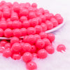 front view of a pile of 12mm Neon Pink Acrylic Bubblegum Beads