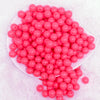 top view of a pile of 12mm Neon Pink Acrylic Bubblegum Beads