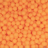 top view of a pile of 12mm Orange Glow In The Dark Silicone Bead