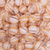 close up view ofa pile of 12mm Peach Cats Eye Acrylic Bubblegum Beads - 20 Count