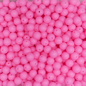 12mm Pink Glow In The Dark Silicone Bead
