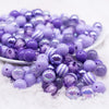 front view of a pile of 12mm Purple Acrylic Bubblegum Bead Mix
