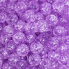 close up view of a pile of 12mm Purple Crackle Bubblegum Beads