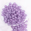 top view of a pile of 12mm Light Purple Shimmer Glitter Sparkle Bubblegum Beads - 20 Count