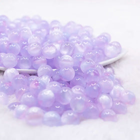 12mm Purple Illusion Glitter Bubblegum Bead