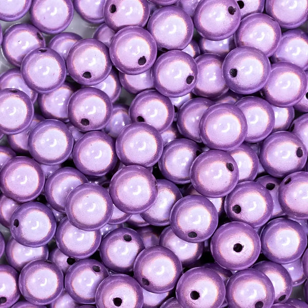 close up view of a pile of 12mm Purple Miracle Bubblegum Bead