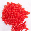 top view of a pile of 12mm Red Crackle Bubblegum Beads