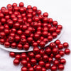 front  view of a pile of front view of a pile of 12mm Red Miracle Bubblegum Bead