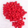 top view of a pile of 12mm Red on Red Rhinestone Bubblegum Beads