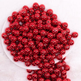 12mm Red Reflective Bubblegum Beads