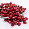 front view of a pile of 12mm Santa's Belt Candy Chunky Acrylic Bubblegum Beads - 20 Count