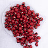 top view of a pile of 12mm Santa's Belt Candy Chunky Acrylic Bubblegum Beads - 20 Count