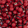 close up view of a pile of 12mm Santa's Belt Candy Chunky Acrylic Bubblegum Beads - 20 Count