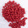 top view of a pile of 12mm Red with Clear Rhinestone Bubblegum Beads - 10 & 20 Count