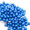 front view of a pile of 12mm Royal Blue Miracle Bubblegum Bead