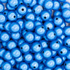 close up view of a pile of 12mm Royal Blue Miracle Bubblegum Bead