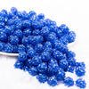 front view of a pile of 12mm Royal Blue Rhinestone Bubblegum Beads