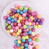 top view of a pile of 12mm Solid Color AB Mix Acrylic Bubblegum Beads Bulk - Choose Count