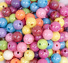close up view of a pile of 12mm Solid Color AB Mix Acrylic Bubblegum Beads Bulk - Choose Count
