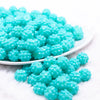 front view of a pile of 12mm Teal on Teal Rhinestone Bubblegum Beads