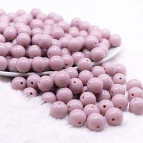 12mm Thistle Purple Passion Solid Acrylic Bubblegum Beads