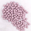 top view of a pile of 12mm Thistle Purple Passion Solid Acrylic Bubblegum Beads