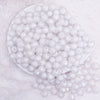 top view of a pile of 12mm White Transparent Bead in a Bead Bubblegum Beads