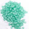 top view of a pile of 12mm Wintergreen Crackle Bubblegum Beads