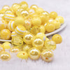 front view of a pile of 12mm Yellow Acrylic Bubblegum Bead Mix