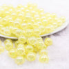 12mm Yellow Crackle AB Bubblegum Beads - 500 COUNT BULK