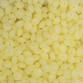 12mm Yellow Glow in The Dark Lentil Silicone Bead