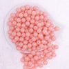 top view of a pile of 12mm Cotton Candy Pink Jelly AB Acrylic Bubblegum Beads - 20 Count