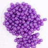 top view of a pile of 12mm Purple Jelly AB Acrylic Bubblegum Beads - 20 Count