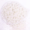 top view of a pile of 12mm White Jelly AB Acrylic Bubblegum Beads - 20 Count