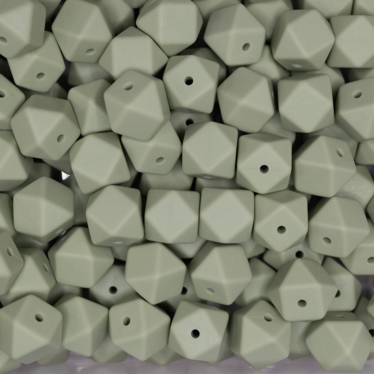 14mm Matcha Green Hexagon Silicone Bead | The BumbleBead Company