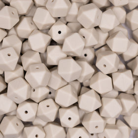 14mm Navajo White Hexagon Silicone Bead