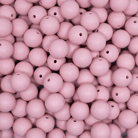 15mm Blush Pink Round Silicone Bead