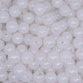 15mm Clear Opal Shimmer Round Silicone Bead