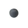front view of a pile of 15mm Dim Gray Embossed Floral Print Silicone Bead
