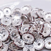 close up view of a pile of Brown Rhinestone Rondelle Spacer Beads