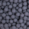 top view of a pile of 15mm Dim Gray Embossed Floral Print Silicone Bead