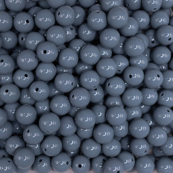 front view of a pile of 15mm Dim Gray Liquid Style Silicone Bead