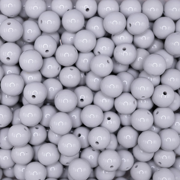 front view of a pile of 15mm Light Gray Liquid Style Silicone Bead