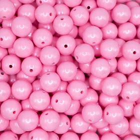 15mm Light Pink Opal Shimmer Round Silicone Bead