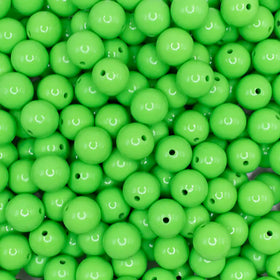 15mm Lime Green Liquid Style Silicone Bead