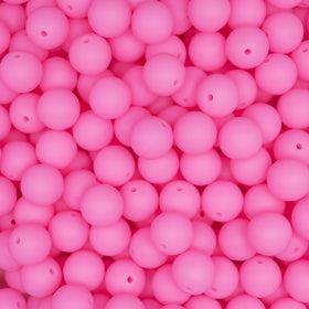 15mm Pink Glow In The Dark Silicone Bead